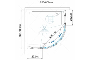 Душевой уголок RGW CL-53 06095388-11 - 3