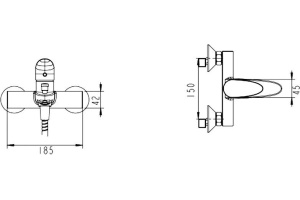 Смеситель Bravat Drop F64898C-01A для ванны с душем - 3