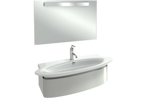 Тумба с раковиной Jacob Delafon Presquile 100 белый лак, 1 ящик - 2