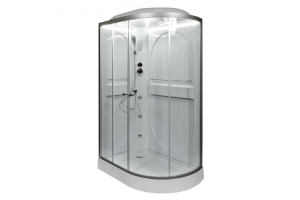 Душевая кабина Deto L 120х80 с гидромассажем, хром (L602LLED+GM) - 2