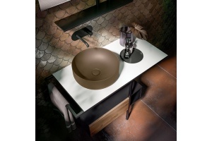 Раковина накладная Kerasan Nolita 40 коричневый матовый (534488) - 2