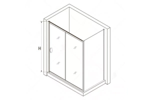 Душевой уголок RGW Passage 130х90 хром стекло матовое - 2