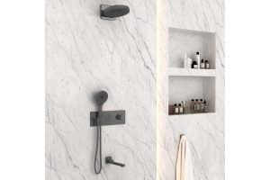 Душевой комплект Vincea Inspire с термостатом темный хром - 3