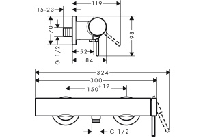 Смеситель для душа Hansgrohe Finoris белый матовый - 2