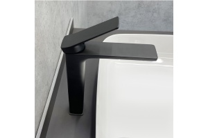 COMFORTY. Смеситель для раковины, картридж 35 мм, черный матовый, FC071B-CMT