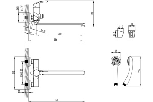 Cмеситель Lemark plus Strike универсальный LM1157C - 2