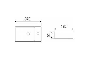РАковина подвесная Weltwasser WW Aisbach 5092 R 37 белый (10000003873) - 2