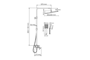Душевая система WasserKraft 40 хром - 3