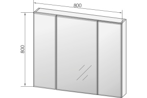 Зеркало-шкаф Marka One  80 см (У37180) - 3