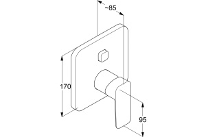 Смеситель для ванны с душем Kludi Pure&Style 406593975 черный матовый - 2