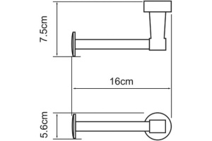Держатель туалетной бумаги Wasserkraft Isen K-4096 - 3