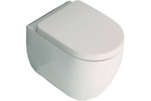 Kerasan Flo Унитаз приставной 52см, слив в стену, в комплекте с крепежом WB5N, цвет белый