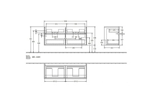 Тумба под раковину Villeroy&Boch Collaro 125 черная матовая - 2