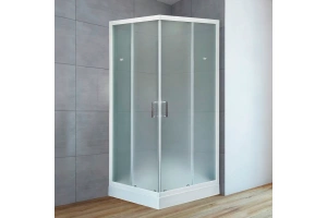 Душевой уголок Royal Bath HPD 80х80 профиль белый стекло матовое