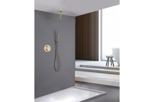 Душевая система Abber Emotion золото матовое - 2