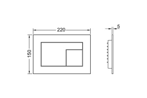 Кнопка смыва TECE Velvet 9240730 бежево-коричневая - 2