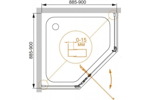 Душевой уголок Cezares Eco черный (ECO-O-P-1-90-C-NERO) - 3