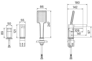 Смеситель Iddis Slide SLIBG30i07 на борт ванны - 3