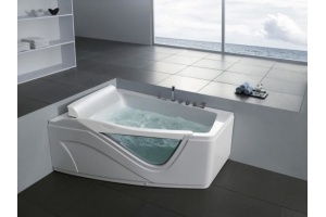 Акриловая ванна Gemy 170х130 с гидромассажем (G9056 B L) - 2
