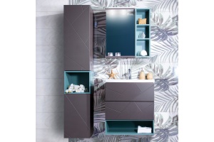 Мебель для ванной Бриклаер Кристалл 60 софт графит