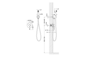 Смеситель встроенный с гигиеническим душем Timo Saona 2389/00SM хром - 2