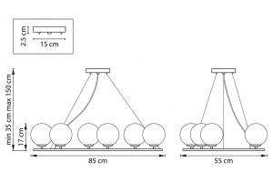 Подвесная люстра Lightstar Croco 815360 - 3