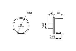Подкл/душ шланг 1/2