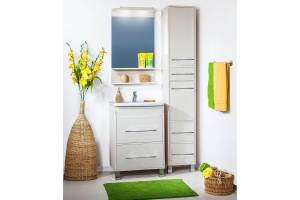 Тумба с раковиной Бриклаер Чили 60 светлая лиственница С - 2