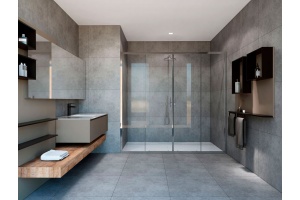 Душевая дверь в нишу Vincea Garda VDS-1G2200CL 220 см, профиль хром, стекло прозрачное - 2