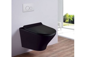 Унитаз подвесной Esbano Aster с сиденьем микролифт, черный матовый (ESUPASTEBM) - 2