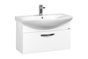 Тумба с раковиной подвесная Aquaton Ария 80 белый