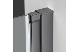 Душевая дверь в нишу Vincea Alpha 90х195 профиль темный хром стекло прозрачное  - 3