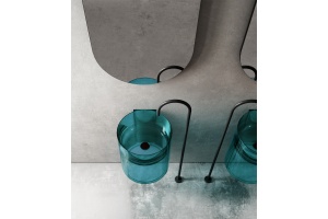 Раковина подвесная Abber Kristall 42 бирюзовый - 3