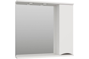 Зеркало-шкаф Misty Атлантик 80 R белый с подсветкой 