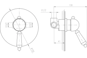 Смеситель для душа Rav Slezak Labe бронза - 2