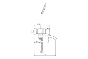 Смеситель для ванны Gappo золото глянцевое - 2