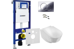 Комплект Система инсталляции для унитазов Geberit Duofix UP320 111.300.00.5 + Чаша для унитаза подвесного Jacob Delafon Odeon Rive Gauche EDR102-00