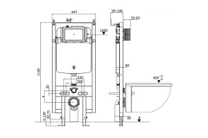 Система инсталляции для подвесного унитаза WeltWasser WW AMBERG 497 (10000005661) - 2