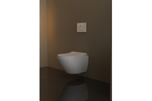 Кнопка смыва Berges Wasserhaus Novum R1 белый, глянец - 2