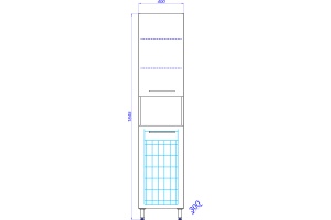 Шкаф-пенал Aqwella Allegro 40 с бельевой корзиной - 2