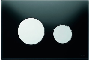 Кнопка смыва TECE Loop 9240656 черное стекло, кнопка хром