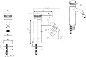 Смеситель для биде Allen Brau Priority черный матовый - 2