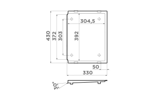 Оборачиваемое съемное крыло для моек Omoikiri нержавеющая сталь (4999016) - 2