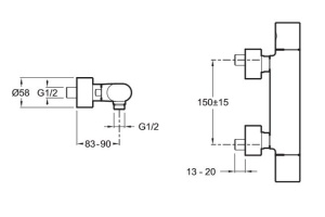 Смеситель Jacob Delafon Talan E10108RU-CP для душа - 2