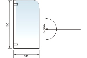 Шторка на ванну Weltwasser WW100 100D1-80х140 хром (10000001224) - 2
