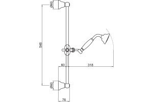 Душевой гарнитур Webert Comfort AC0384065 бронза - 3