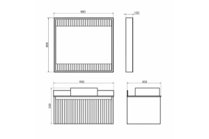 Зеркало-шкаф Comforty Марсель 90 с подсветкой - 3