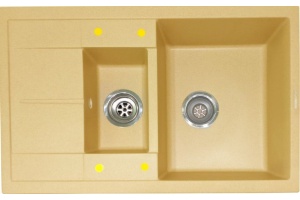 Мойка кухонная Lava D4 dune (светлый беж) - 2