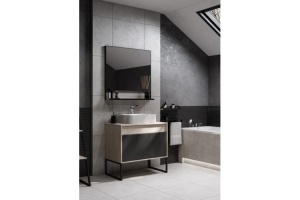 Комплект мебели Aquaton Лофт Урбан 80 светлое дерево-серый - 2