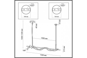 Подвесной светильник Odeon Light Corda 4397/30L - 3